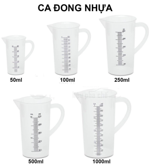 Ca đong nhựa 500ml - 1000ml - 2000ml - thietbithuy.vn